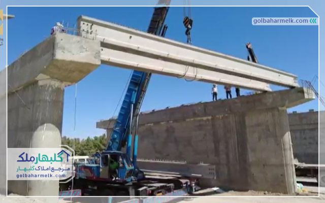 عملیات احداث پل ورودی دوم شهر گلبهار